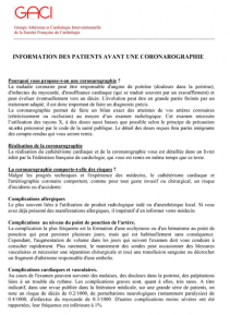 SFC - Informations et consentement Avant une coronarographie