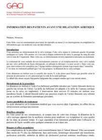 SFC - Informations et consentement Avant une dilatation aortique