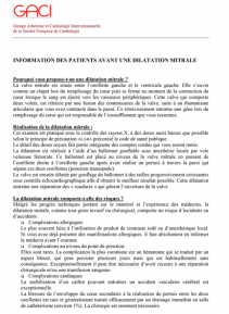 SFC - Informations et consentement Avant une dilatation mitrale