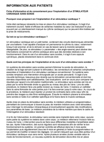 SFC - Informations et consentement implantation stimulateur cardiaque sans sonde