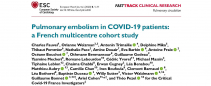 SFC - Etude du CCF Embolie et Covid-19