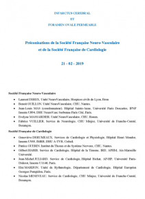 SFC - Préconisation Infarctus cérébral et Foramen Ovale Perméable