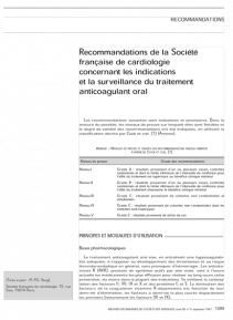 SFC - Recos L’électrophysiologie diagnostique et interventionnelle, la stimulation cardiaque permanente et la défibrillation automatique implantable - 1999