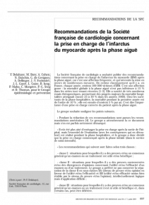 SFC - Recos Prise en charge de l’infarctus du myocarde après la phase aiguë - 2001
