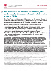 SFC - Recos ESC - Diabetes, pre-diabetes, and cardiovascular diseases 2013