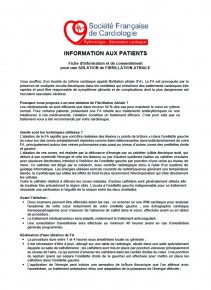 Consentement ablation FA
