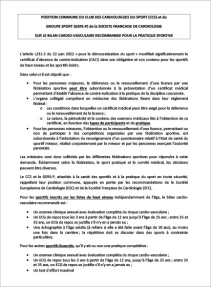 gers-p - recommandations bilan cardiovasculaire